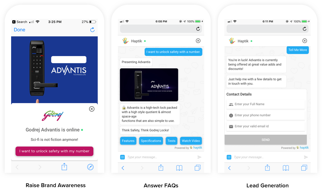 How Haptik's AI chatbot raised Brand Awareness for Godrej's Advantis